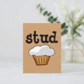 Carte Postale Muffin de costume, Cute Funny Baked Good (Debout devant)