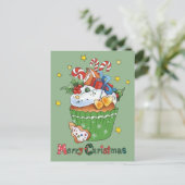 Carte Postale Muffin de Noël (Debout devant)