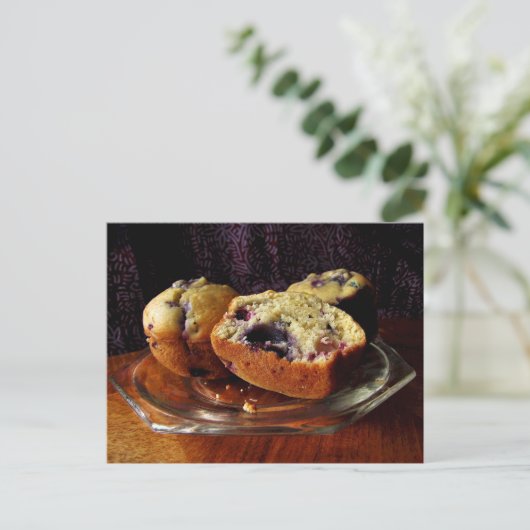 Carte Postale Muffins aux bleuets (Debout devant)