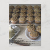 Carte Postale Muffins d'avoine bleuté (Devant)