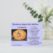 Carte Postale Muffins d'avoine de bleuets (Debout devant)