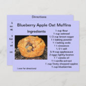 Carte Postale Muffins d'avoine de bleuets (Devant / Derrière)