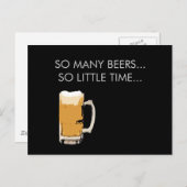 Carte postale Mug de bière mousse (Devant / Derrière)