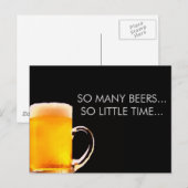 Carte postale Mug de bière mousse (Devant / Derrière)