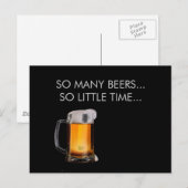 Carte postale Mug de bière mousse (Devant / Derrière)