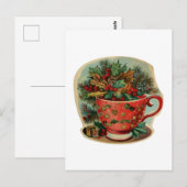 Carte Postale Mug de Noël rétro nature morte (Devant / Derrière)