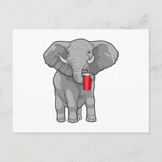 Carte Postale Mug Éléphant (Devant)