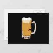 Carte Postale Mug Foameux De Bière Pop Art (Devant / Derrière)