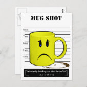 Carte Postale Mug Tiré Café Mug Cup Mème de dessin (Devant / Derrière)
