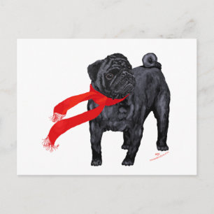 Carte Postale Mugs au foulard rouge