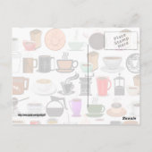 Carte Postale Mugs de café (Ajouter une couleur Arrière - plan) (Dos)
