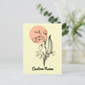 Carte Postale Muguet Fleur du Mois de Naissance de Mai Minimalis (Debout devant)