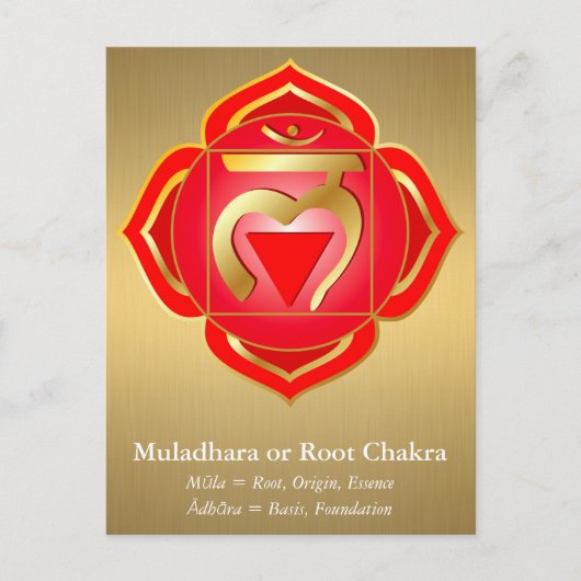 Carte postale Muladhara ou Root Chakra (Devant)