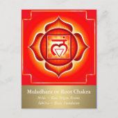 Carte postale Muladhara ou Root Chakra (Devant)