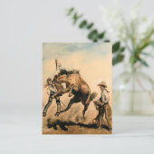 Carte Postale « Mule » Art occidental par Will James (Debout devant)
