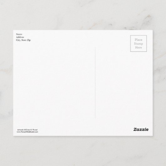 Carte Postale Mule Deer Buck et Doe Grey Custom (Dos)