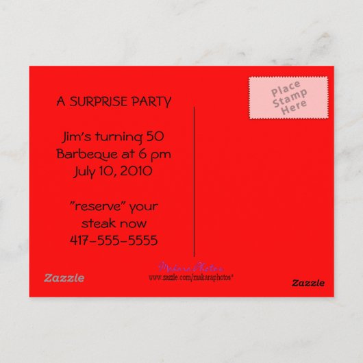 Carte Postale Mule Postcard-any occasion-customize (Dos)