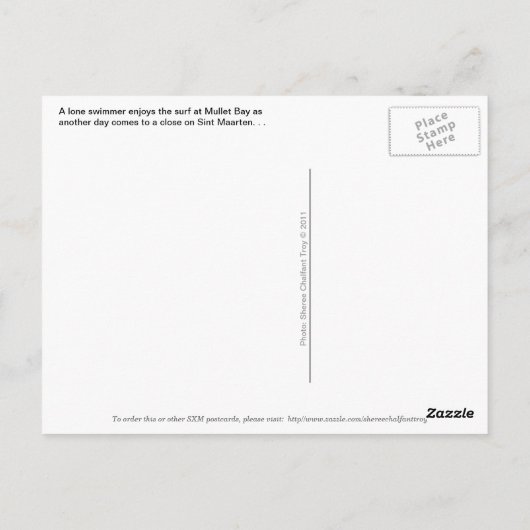 Carte Postale Mullet Bay, SXM (Dos)