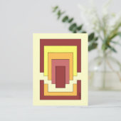 Carte Postale Multicolor Abstrait rectangle (style les années 70 (Debout devant)
