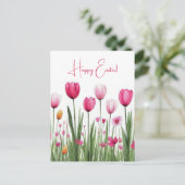 Carte postale multicolore Aquarell Oster avec tuli (Debout devant)
