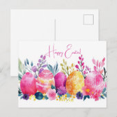 Carte postale multicolore d'Aquarell Oster avec oe (Devant / Derrière)