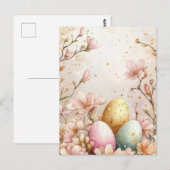 Carte postale multicolore d'Aquarell Oster avec oe (Devant / Derrière)
