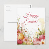 Carte postale multicolore d'Aquarell Oster avec oe (Devant / Derrière)