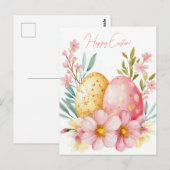 Carte postale multicolore d'Aquarell Oster avec oe (Devant / Derrière)