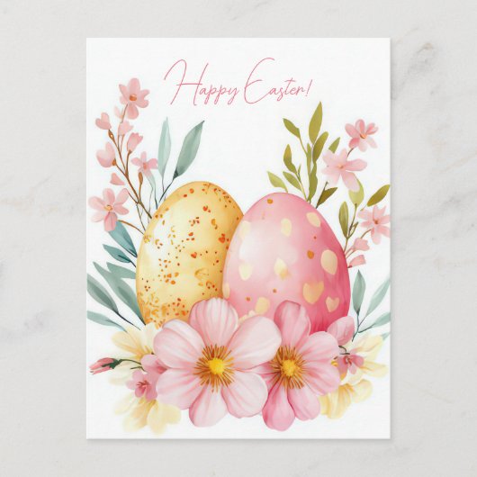 Carte postale multicolore d'Aquarell Oster avec oe (Devant)