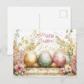 Carte postale multicolore d'Aquarell Oster avec oe (Devant / Derrière)