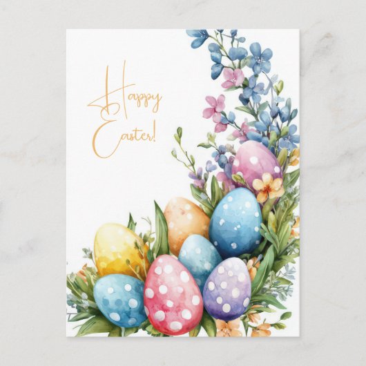 Carte postale multicolore d'Aquarell Oster avec oe (Devant)