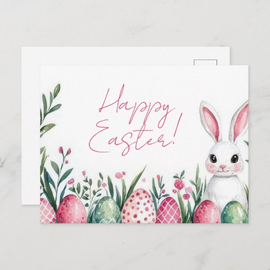 Carte postale multicolore d'Aquarell Oster avec oe (Devant / Derrière)