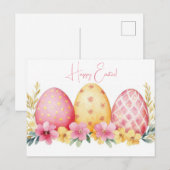 Carte postale multicolore d'Aquarell Oster avec oe (Devant / Derrière)