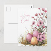 Carte postale multicolore d'Aquarell Oster avec oe (Devant / Derrière)