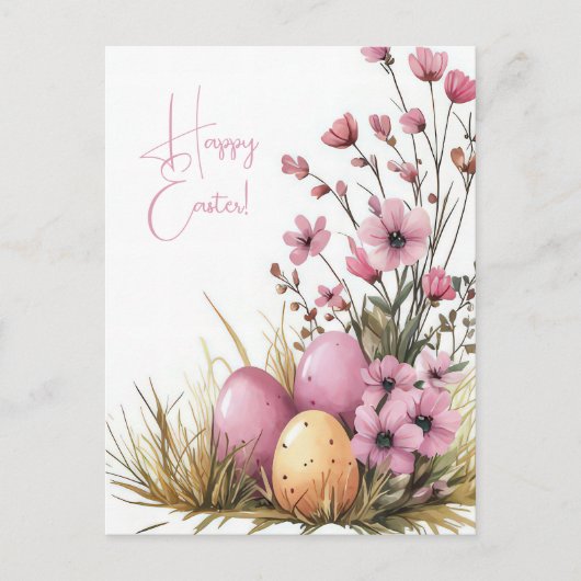 Carte postale multicolore d'Aquarell Oster avec oe (Devant)