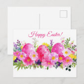 Carte postale multicolore d'Aquarell Oster avec oe (Devant / Derrière)