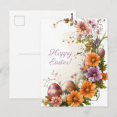 Carte postale multicolore d'Aquarell Oster avec oe (Devant / Derrière)