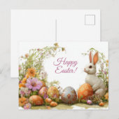 Carte postale multicolore d'Aquarell Oster avec oe (Devant / Derrière)