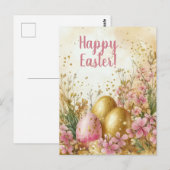 Carte postale multicolore d'Aquarell Oster avec oe (Devant / Derrière)