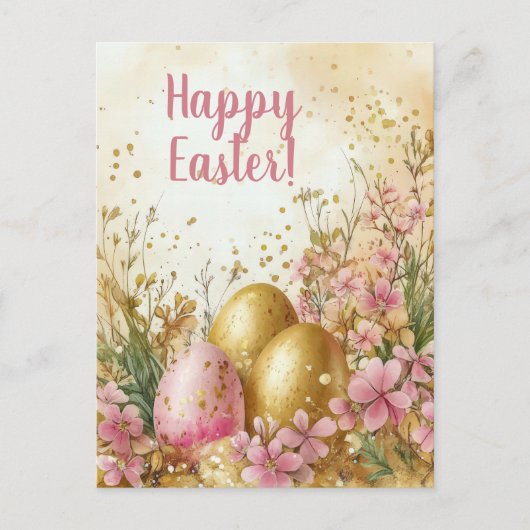 Carte postale multicolore d'Aquarell Oster avec oe (Devant)