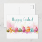 Carte postale multicolore d'Aquarell Oster avec oe (Devant / Derrière)