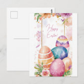 Carte postale multicolore d'Aquarell Oster avec oe (Devant / Derrière)