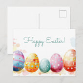 Carte postale multicolore d'Aquarell Oster avec oe (Devant / Derrière)