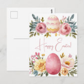Carte postale multicolore d'Aquarell Oster avec oe (Devant / Derrière)
