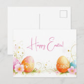 Carte postale multicolore d'Aquarell Oster avec oe (Devant / Derrière)