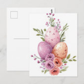 Carte postale multicolore d'Aquarell Oster avec oe (Devant / Derrière)