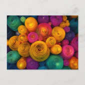 Carte Postale Multicolored concentric circles abstract texture (Devant)