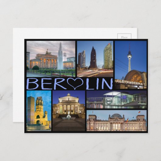 Carte postale multiimage Berlin (Devant / Derrière)