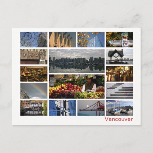Carte Postale Multiimage de Vancouver (Devant)