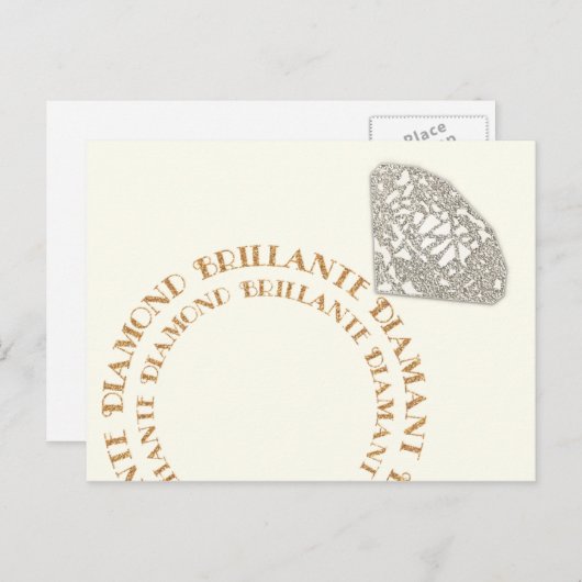 Carte postale multilingue Diamond Ring (Devant / Derrière)